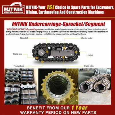 D3C Segments Dozer Sprocket Segment with Yellow/Black Design and Hardness Depth 8-12mm