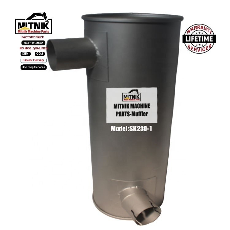OEM SK230-1 Excavator Digger Exhaust Construction Machinery Parts Silencer Muffler